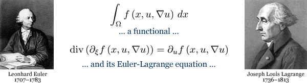 illustrations of Euler and Lagrange with equations