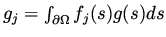 $g_j = \int _{\partial \Omega} f_j(s) g(s) ds$