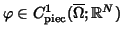 $\varphi \in C^1_{\rm piec}(\overline{\Omega};\mathbb R^N)$