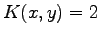 $K(x,y)=2$