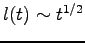 $l(t)\sim t^{1/2}$