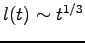 $l(t)\sim t^{1/3}$