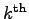 $ k^{\text{th}}$