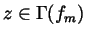 $z\in \Gamma (f_m)$