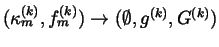 $(\kappa _m^{(k)},f_m^{(k)})\rightarrow (\emptyset
,g^{(k)},G^{(k)})$