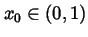 $x_0\in (0,1)$