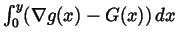 $\int_0^y(\nabla
g(x)-G(x))\,dx$