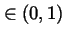 $\in
(0,1) $