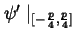 $\psi ^{\prime
}\mid _{[-\frac p4,\frac p4]}$