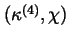 $(\kappa ^{(4)},\chi )$