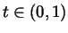 $t\in (0,1)$