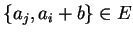 $\{a_j,a_i+b\} \in E$