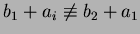 $b_1+a_i \not
\equiv b_2+a_1$