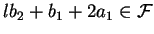 $lb_2+b_1+2a_1 \in \cal F$