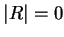 $ \vert R \vert =0$