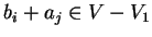 $b_i+a_j \in V-V_1$