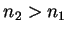 $n_2>n_1$