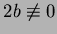 $2b \not
\equiv 0$