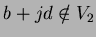 $b+jd \notin V_2$