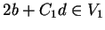 $2b+C_1d \in V_1$