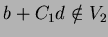 $b+C_1d \notin
V_2$