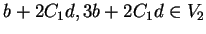 $b+2C_1d,3b+2C_1d \in V_2$