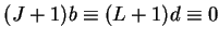 $(J+1)b \equiv (L+1)d \equiv 0$