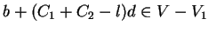 $
b+(C_1+C_2-l)d \in V-V_1$