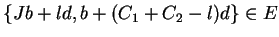 $\{Jb+ld,b+(C_1+C_2-l)d\} \in E$