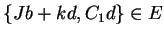$\{Jb+kd,C_1d\}
\in E$