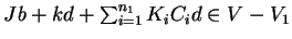 $Jb+kd+
\sum^{n_1}_{i=1}K_iC_id \in V-V_1$