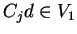 $C_jd \in V_1$