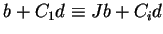 $b+C_1d
\equiv Jb+C_id$