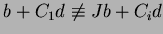 $b+C_1d \not \equiv Jb+C_id$