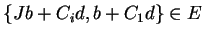 $\{Jb+C_id,b+C_1d\} \in E$