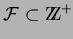 $ \cal F \subset \hbox{Z\kern-.35em\hbox{Z}}^+$
