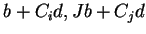 $b+C_id, Jb+C_jd$
