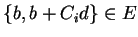 $\{b,b+C_id\} \in E$