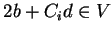 $2b+C_id \in V$