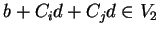 $b+C_id+C_jd \in
V_2$