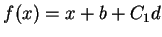 $f(x)=x+b+C_1d$