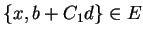 $\{x,b+C_1d\} \in E$