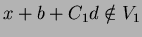 $x+b+C_1d \notin V_1$