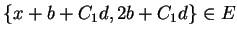 $\{x+b+C_1d,2b+C_1d\} \in E$