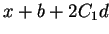 $x+b+2C_1d$