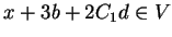 $x+3b+2C_1d \in V$