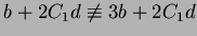 $b+2C_1d \not \equiv 3b+2C_1d$
