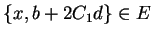 $\{x,b+2C_1d\} \in E$
