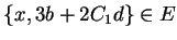 $\{x,3b+2C_1d\} \in E$