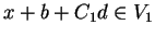 $x+b+C_1d \in V_1$